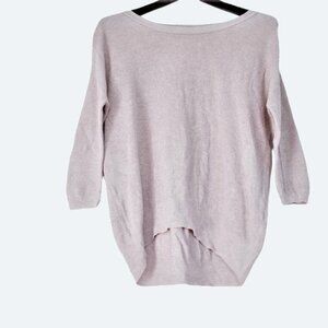 Wilfred grey pink silk and cashmere knit cocoon sweater size XS